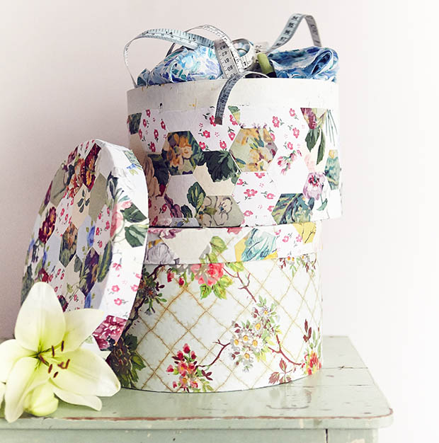 How to cover a hat box Sarah Moore craft projects